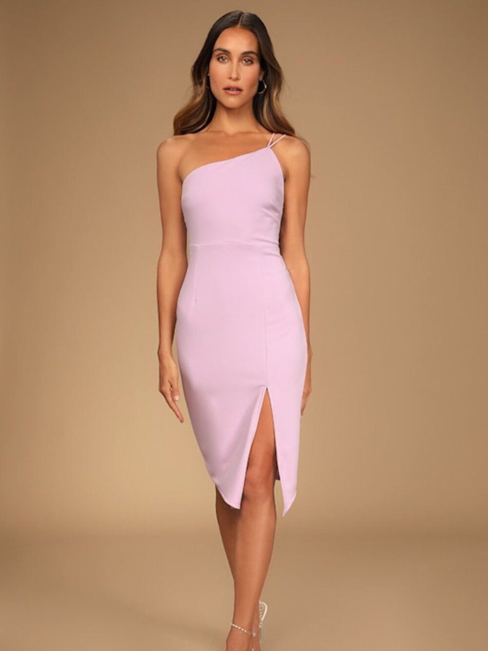 Lulus Happiest Hour Lilac Asymmetrical Bodycon Mini Dress Purple - Size S